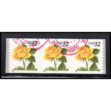 Used 3054 32c Yellow Rose Very Fine PNC 1111/3 PA3668