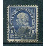 Used 264 1c Benjamin Franklin Just Clears M02848