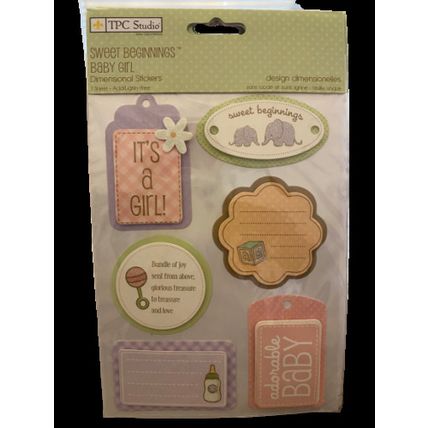 TPC Studio Sweet Beginnings Baby Girl Stickers Dimensional Stickers #2011088