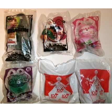 Lot of 4 2010-2012 McDonalds Happy Meal Toys Plus 2 Surprise 100 Years of Magic