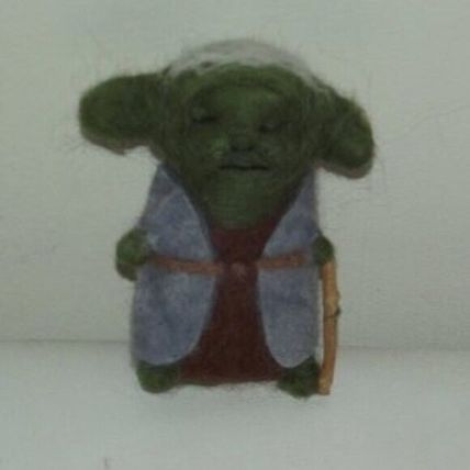 Hand crafted Star Wars Yoda handmade needle felted 12cm's brand new