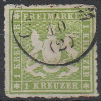 Mi 30 used 1865 Wuerttemberg Cat € 15