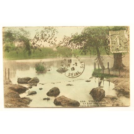 1918 Vincennes Le Lac Daumesnil vers le Temple Grec