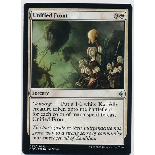 Magic the Gathering MTG Battle For Zendikar 53/274 Unified Front