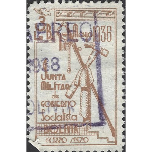 BOLIVIA, New Government, brown 1938, 3Bs