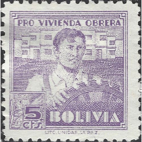 BOLIVIA, Housing Construction, violet 1939, 5c