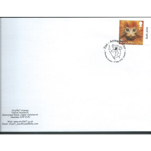 2016 1ST 'WWF' + 'ZOO-ANIMAIL-ZOO, SHERIDAN, CHESTER' PMK COVER (EBIDPACK3976)