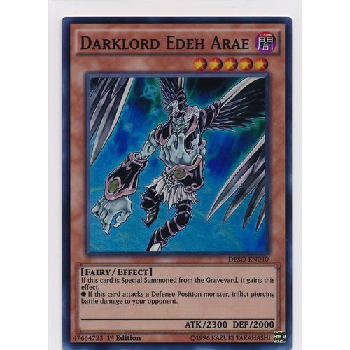 YuGiOh Destiny Soldiers DESO-EN040 Darklord Edeh Arae 1st Edition