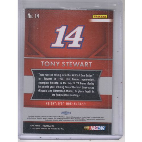 2016 Panini prizm racing Tony Stewart #14