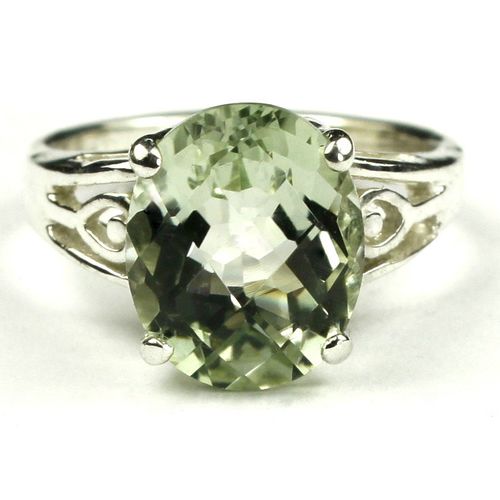 Green Amethyst (Prasiolite), 925 Sterling Silver Ring, SR139