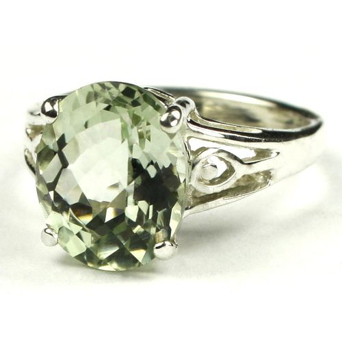 Green Amethyst (Prasiolite), 925 Sterling Silver Ring, SR139