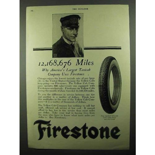 1920 Firestone Tires Ad - 12,168,676 Miles