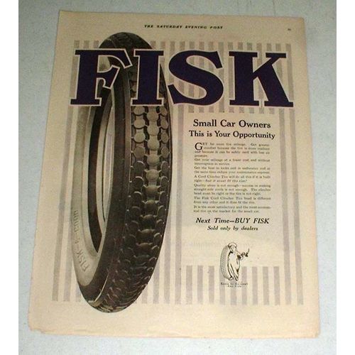 1920 Fisk Tires Ad - This is Your Opportunity!