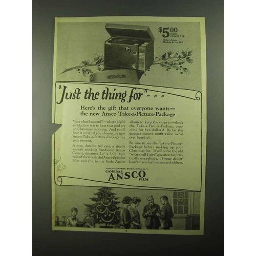 1923 Ansco Camera Take-A-Picture-Package Ad