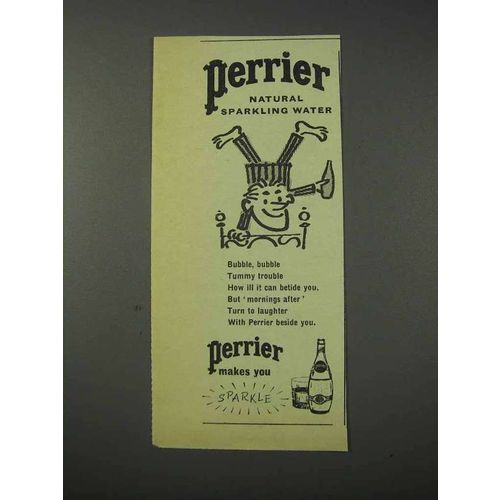 1959 Perrier Water Ad - Natural Sparkling