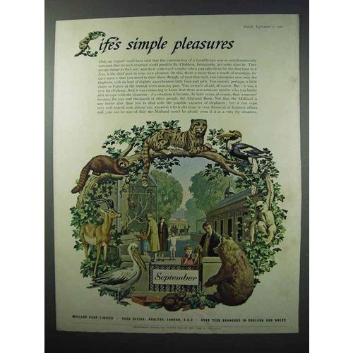 1960 Midland Bank Ad - Life's Pleasures - September