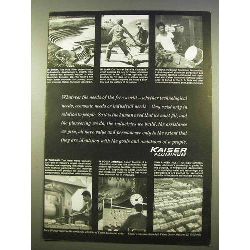 1963 Kaiser Aluminum Ad - Needs of the Free World