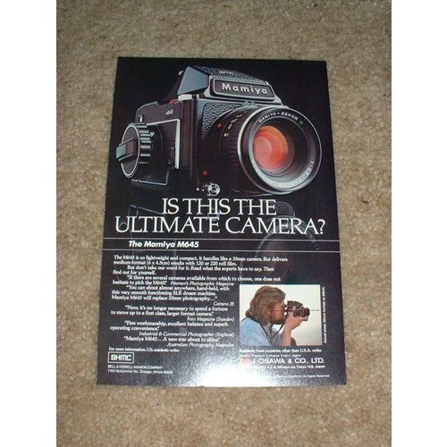 1977 Mamiya 645 M645 Camera Ad, The Ultimate Camera!!!