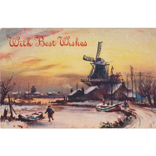GB 1907 With Best Wishes by Valentines Anotype nice stamp see other listings