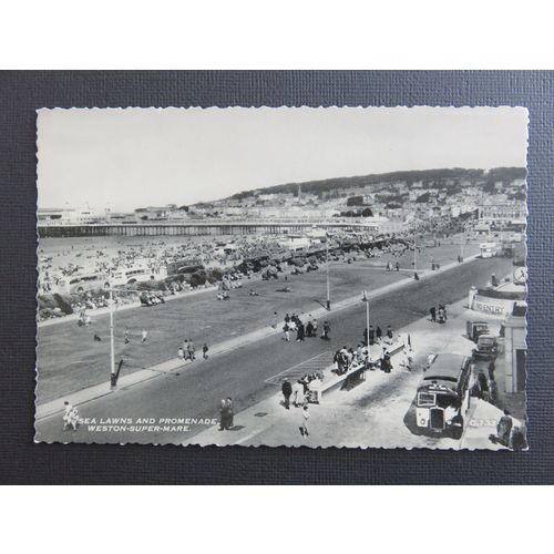 Sea Lawns & Promenade, Weston Super Mare, Somerset Postcard