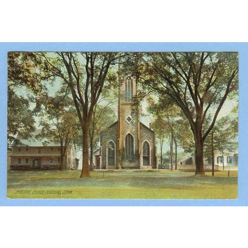 CT Guilford Episcopal Church View of Church w/Old Houses ct_album, ct_box2~473