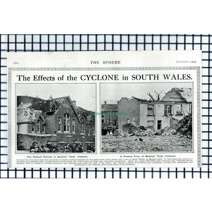 (6938) Quaker's Yard Treharris Cyclone South Wales - 1913 Cutting