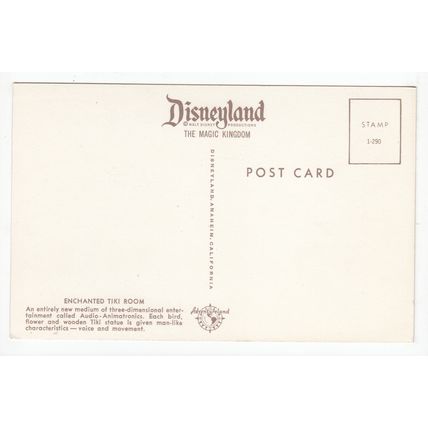 Enchanted Tiki Room Disneyland Postcard Walt Disney