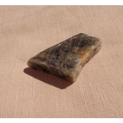 E Black Moonstone 1.125 Inch Raw Stone Crystal Energy Work 2 Flat Sides
