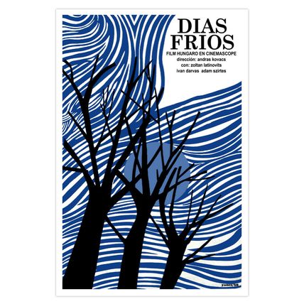 Spanish decor Wall Design movie Poster for Hungary film.Dias Frios.COLD days.