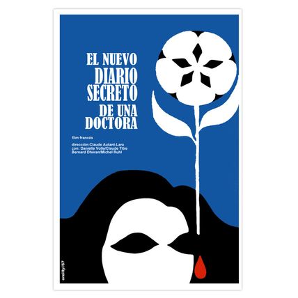 Decor Wall Design movie Poster for French film.Secret doctor DIARY.Blood tear