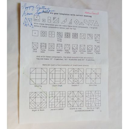 Quick Strip Peaky Spikes Friends Quilting Templates SP1 Doreen Speckmann Used