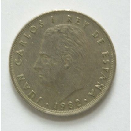 1982 Spanish 25 peseta coin