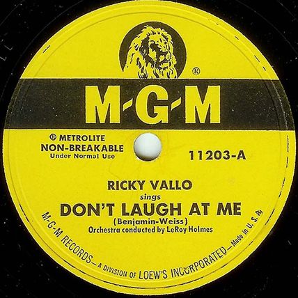 MGM 78 #11203 - "Don't Laugh At Me" & "Beware!" by Ricky Vallo