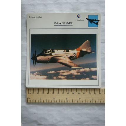 Fairey Gannet - GB - Torpedo Bomber - Collectors Club Card