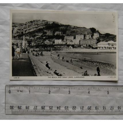 vintage Postcard The Beach & Great Orme, Llandudno