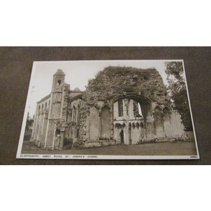 Photochrom Postcard - Abbey Ruins, Glastonbury - Somerset