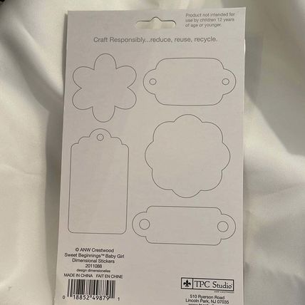 TPC Studio Sweet Beginnings Baby Girl Stickers Dimensional Stickers #2011088