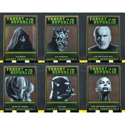 Topps Star Wars Chrome Jedi vs Sith – Insert Set – Threat to Republic (10 cards)