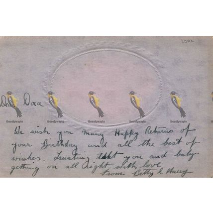 All Birthday Joys, Antique Postcard