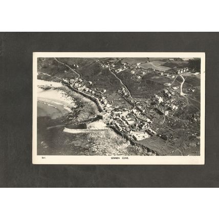 Postcard Cornwall Sennen Cove from the air