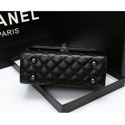 Casual Tassel Flip Quilted Black Color Bag