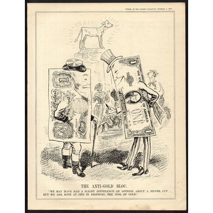 ANTI-GOLD BLOC 1934 Ernest Howard Shepard PUNCH CARTOON PAGE