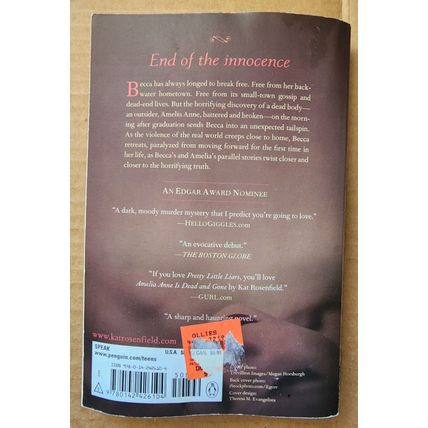 Amelia Anne Is Dead and Gone by Kat Rosenfield (2013, Trade Paperback)