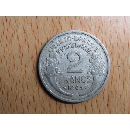 France Republic 1945 2 Francs Coin