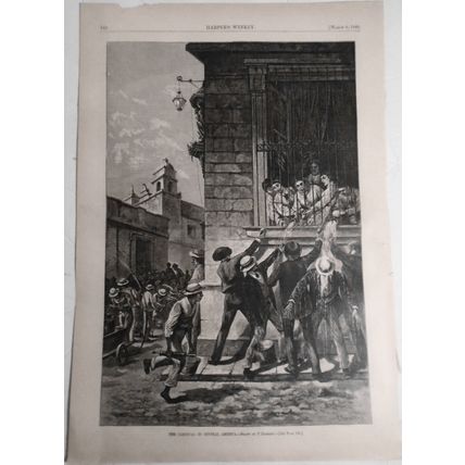 The Carnival in Central America - Harper's Weekly March 6, 1880 - Original print