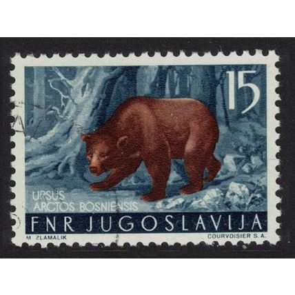 Yugoslavia Brown bear Wild Animal 1954 Canc SG#768 MI#741