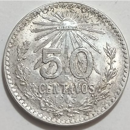 Mexico Vintage Silver Coinage Lot 1933-1943-1947-1956-1966. Set of 5 pcs