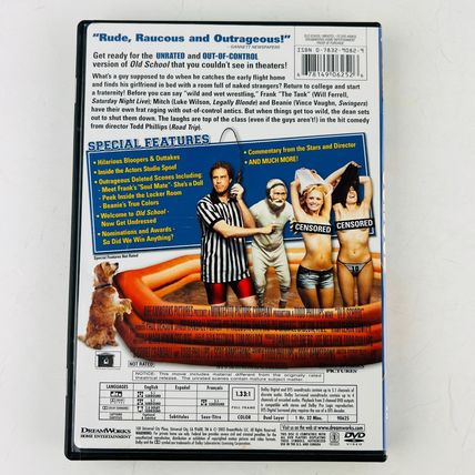 Old School DVD Full Screen Unrated Edition Luke Wilson Vince Vaughn Will Ferrell