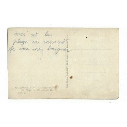 Maisons Alfort Charentonneau, La Plage, Un Coin Du Bar, RP Postcard.