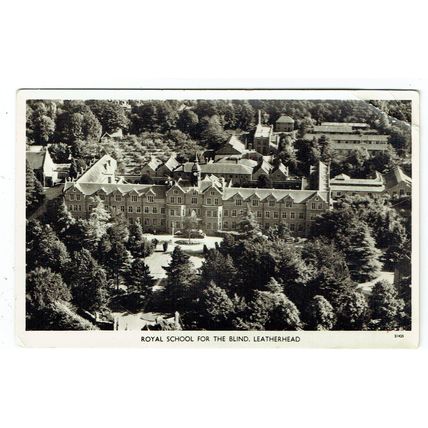 Surrey postcard Royal School for the Blind Leatherhead aerial view